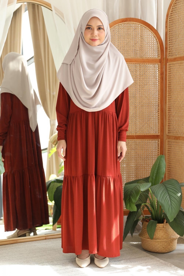 Ruffle Maxi - Brick